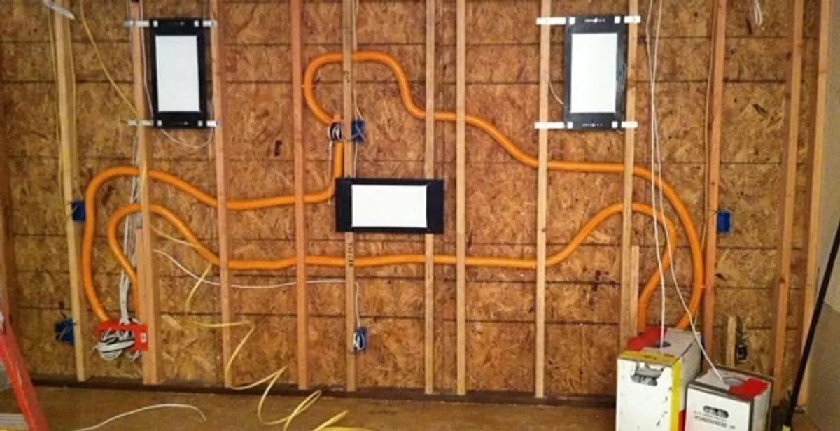 new construction wiring project displaying complete electrical system layout installed by professionals in Indianapolis, IN